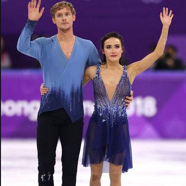 2016: ice dancers Papadakis/Cizeron rise in the ranks with costumes that featured long skirts, gauzy fabric to generate flowy movement, and gentle ombre patterns. in ice dance, this was immediately implemented as a major trend and still exists in 2021.