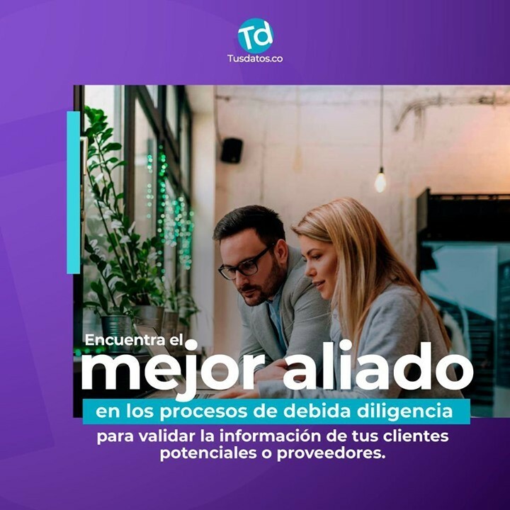 Son más de 300 empresas las que realizan sus validaciones, en un solo clic y en menos de un minuto, con Tusdatos.co. ¡Escríbenos para conocer cómo lo puedes aplicar en tu empresa! instagr.am/p/CK4gfw1ldYj/