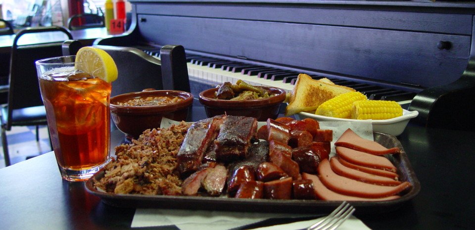 Elmer's BBQ4130 S. Peoria AveElmer's "Badwich" is as much a sampler platter as it is a sandwich: smoked rib, chopped beef, bologna, and hot links or smoked sausage, along with Texas Toast. The blues history on the walls makes it even more flavorful. https://www.facebook.com/ElmersBBQTulsa/&nbsp;