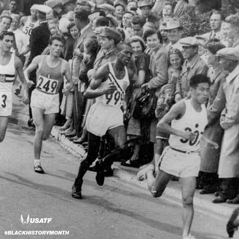 usatf's tweet photo. Ted Corbitt, regarded as the “Father of Distance Running” in the U.S., was the first Black marathoner named to a U.S. Olympic Team. He served in the U.S. Armed Forces in World War II and had a masters in physical therapy.

#BlackHistoryMonth