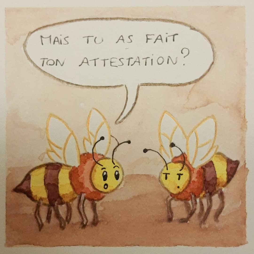Tenefester's tweet image. Une petite BD humoristique/éducative sur les abeilles 🐝 

Il y en aura peut-être d'autres 😄

✍️ Aquarelle
⏳ 3h30

#comics #webcomics #bd #bee #abeilles #abeille #bees #beehive #beehives #ruches #ruches #drawing #pencil #art #fanart #aquarelle #watercolor