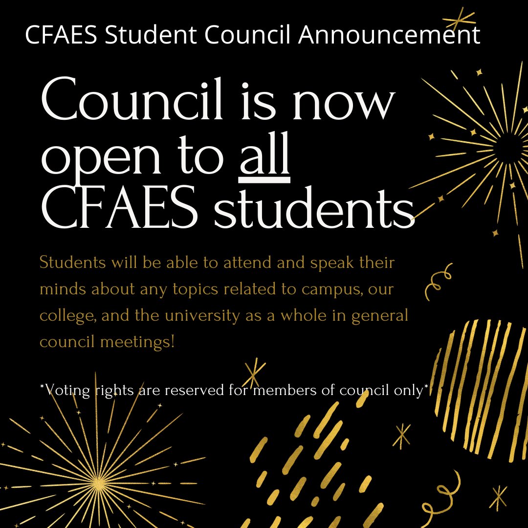 CFAES Student Council tweet media