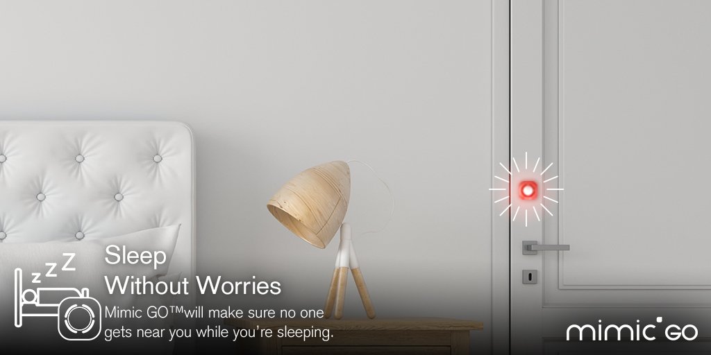 themimiq's tweet image. Mimic GO will make sure no one gets near you while you’re sleeping. Rest as much as you want while your personal watchdog keeps an eye out. 🕴🏻

#smartmimic #mimicgo #securityonthego #security #iot #smartalarmsystem #smarttracker #smarttech #portablealarm #hometech #anywhere