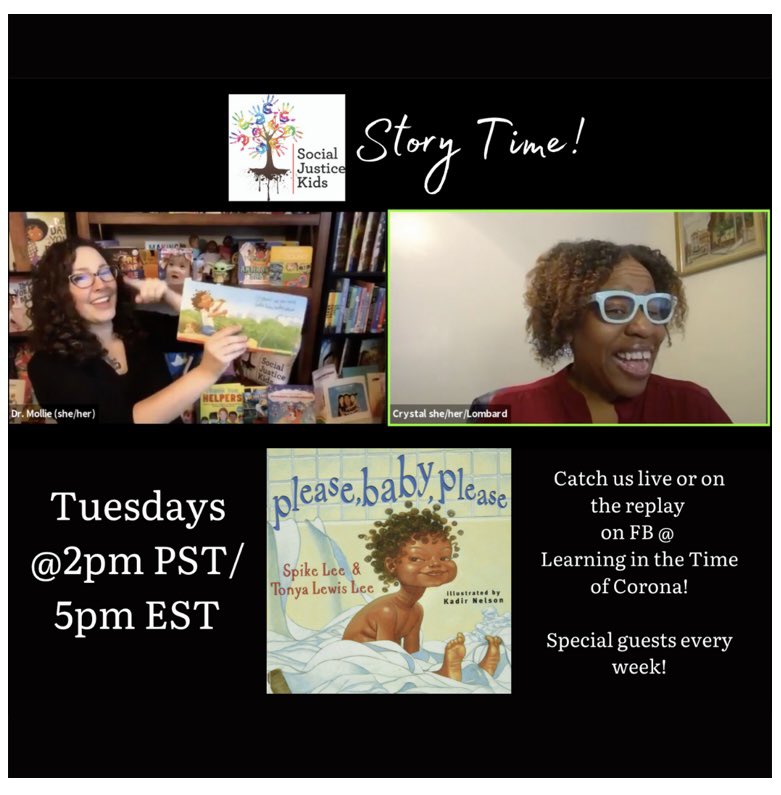 Thank you to Rev. Crystal O’Connor from Get Back to Basics Early Childhood Education for partnering on this week’s Social Justice Kids Storytime!