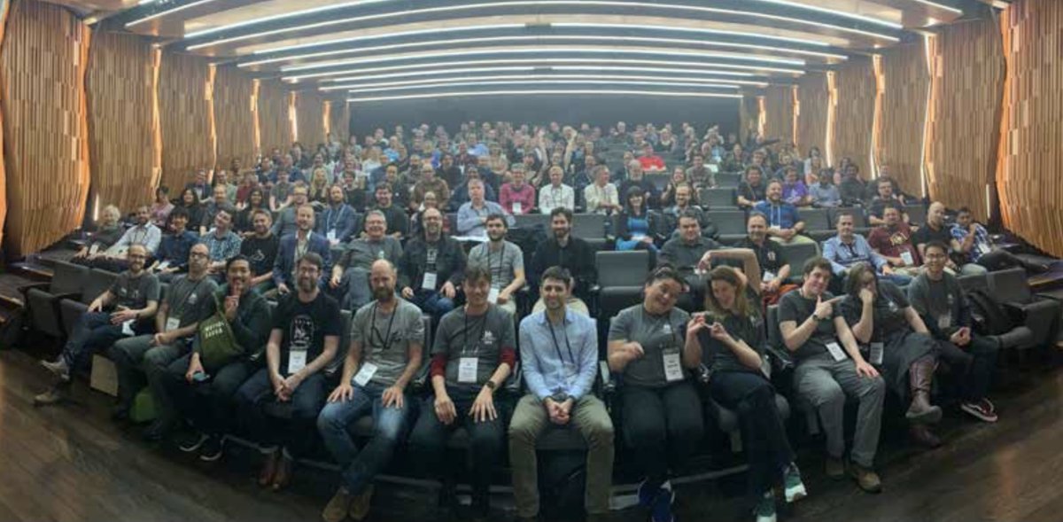 alexgleith's tweet photo. Hi from @osgeo_oceania and hooray for #15YearsOSGeo 🎊 https://t.co/ay73vsF7bb