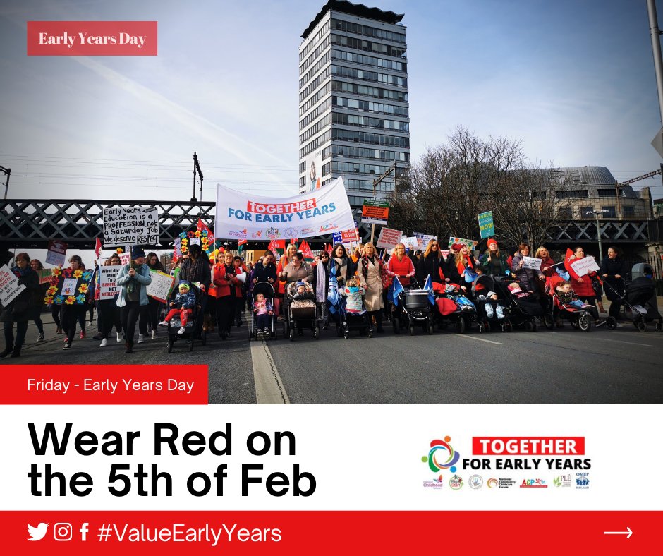 I have so much admiration for those in the Early Years sector in Ireland. 

They have fought hard for their work to be recognised.
30K were on the streets last year to save their sector in crisis.

Support them tomorrow - post your message to gov using #ValueEarlyYears