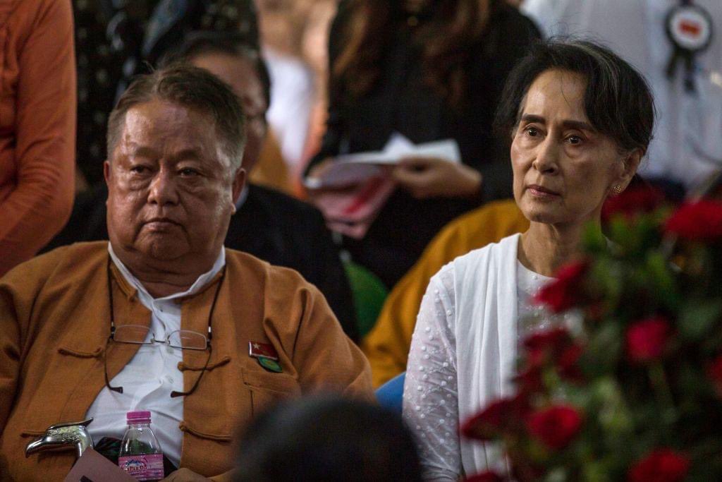 PhoneThiriKyaw1's tweet photo. The Myanmar military seized U Win Htein who is a patron as well as an official spokesperson of NLD right before the UN security council’s statement to release Daw Aung San Suu Kyi. 
#hearthevoiceofmyanmar
#RespectOurVotes https://t.co/IrvJMg8D2O