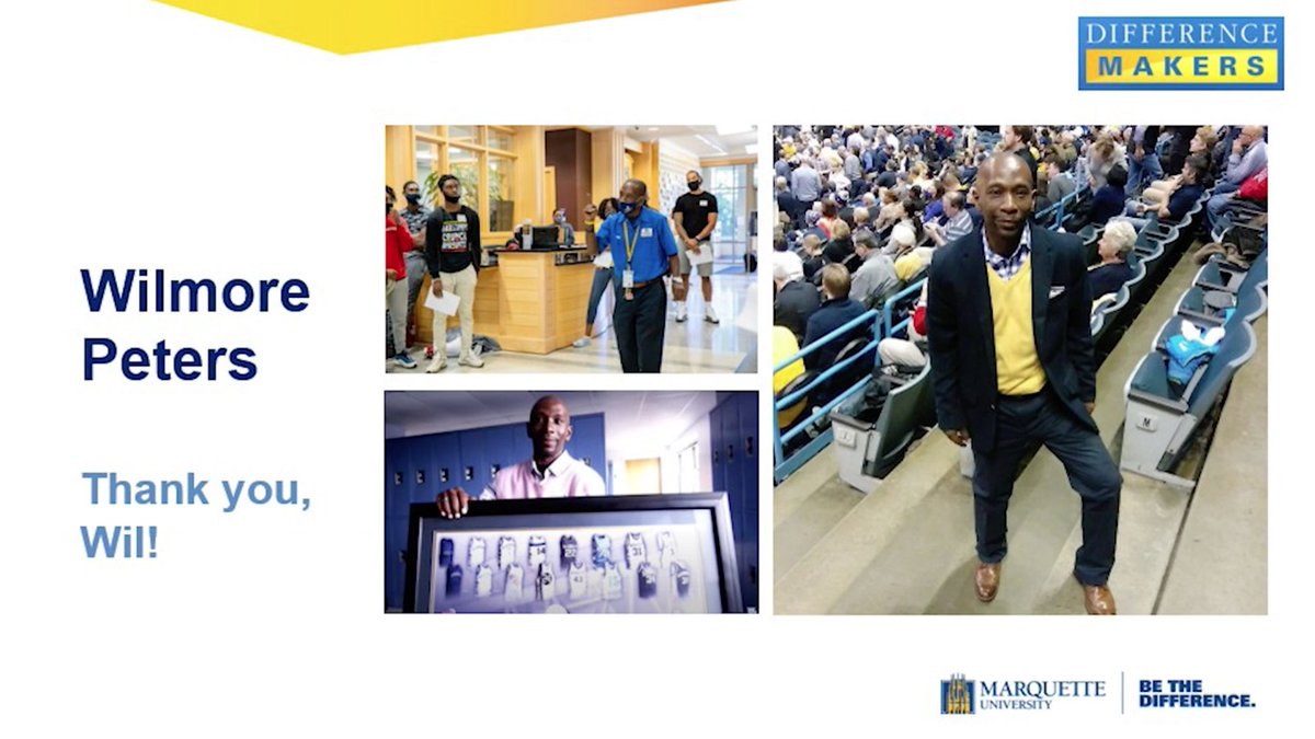 MarquetteMedia's tweet image. Wil Peters gives everything to serve others on campus, makes others’ lives better, exudes positivity, and brings us all joy.

“Unsung heroes of @MarquetteU: Wilmore Peters” bit.ly/3pQOs2H