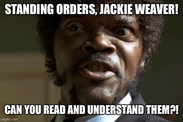 RichardShawLD's tweet photo. “Standing Orders, Jackie Weaver!

Can you read and understand them?!” https://t.co/ZF9pW2rfG2
