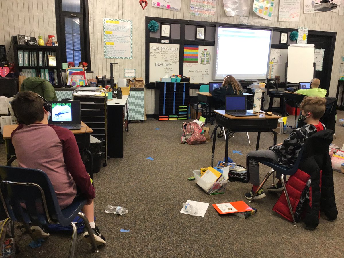 Thomas_4thGrade's tweet photo. Viewing party to watch our Plant 🌿Research Project Videos!  They has a blast using @ChatterPixIt and iMovie to make their research come alive!  🎥@wispekin #d108ourpurpose #Funin4th https://t.co/iS2JVVMeIG