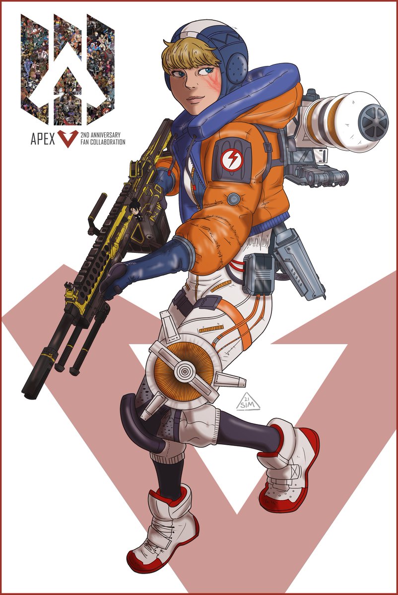 zemleroyshchik's tweet photo. sharing my bit for the 2nd anniversary fan collab! how could i not draw watty? 🥺 it's been super fun and an honor to work with so many different artists! cheers, and #HappyBirthdayApex ! 🥳🎉 #apexwattson https://t.co/rLtQn5Abkq