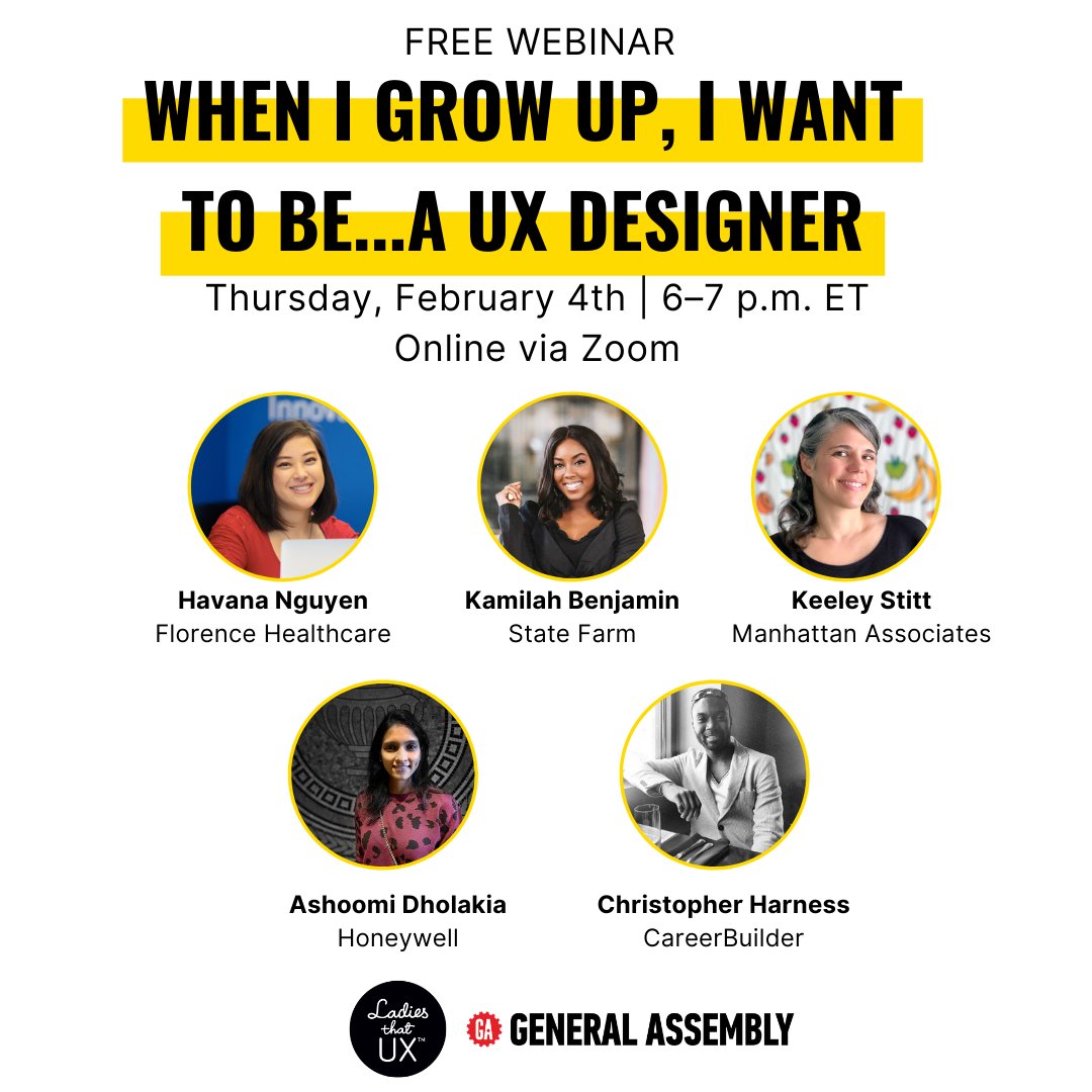 IN 2 HOURS: Join at 6pm ET for our <a href="/GA/">General Assembly</a> panel discussion on starting your #UX career! buff.ly/2MIWLz0