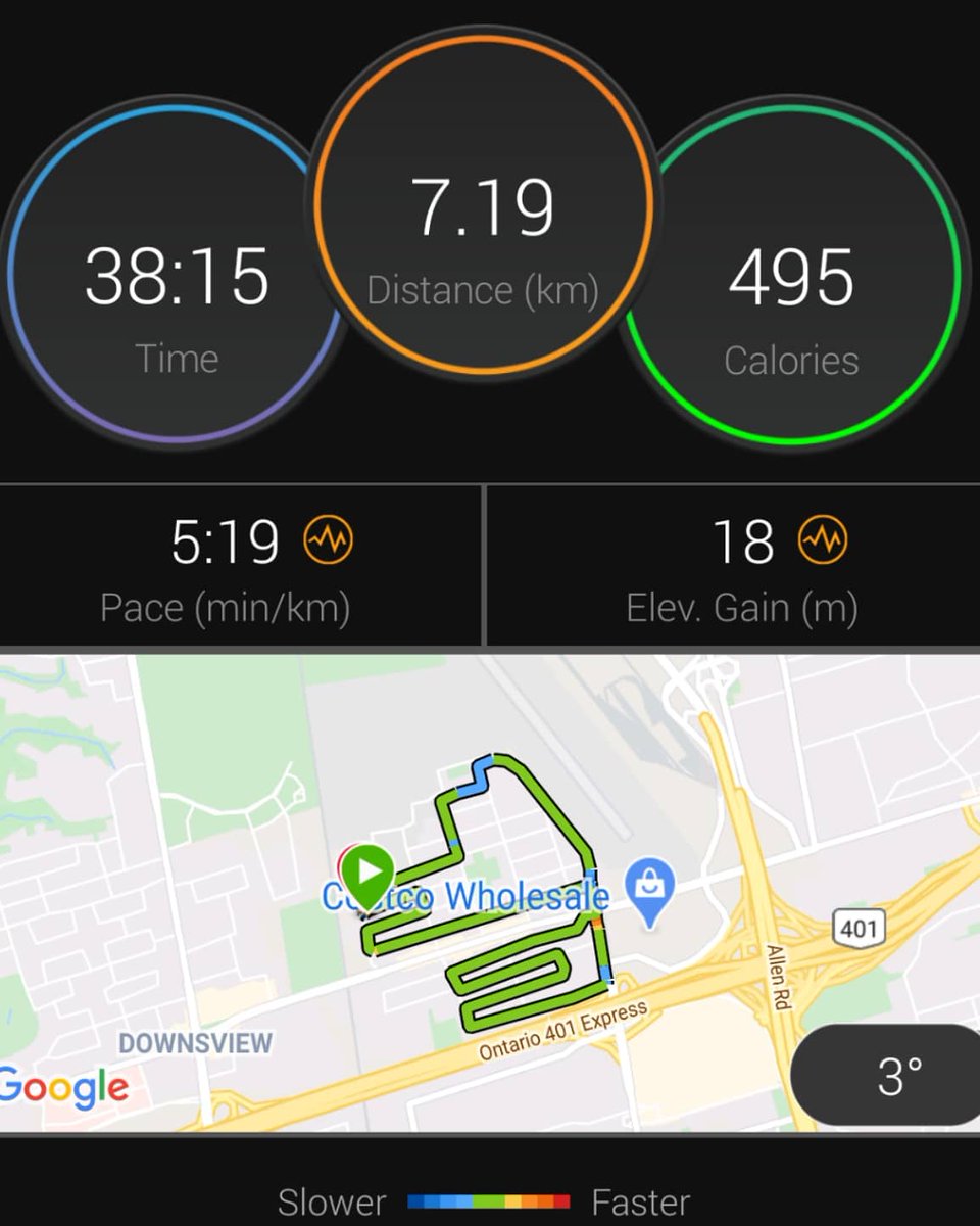 Not sure if today count's as being a #winterwarriors or not. Either way when it's 6 degrees in February you run! No jacket required! Tomorrow back to shovelling snow.
 <a href="/BlackToeRunning/">BlackToe Running</a> <a href="/SauconyCanada/">SauconyCanada</a>
#garminfitness