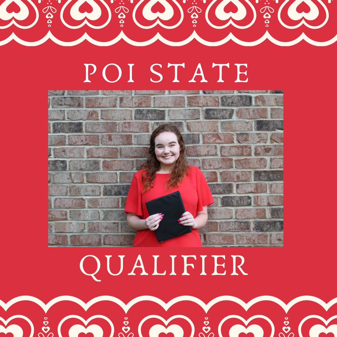 Kleinspeech's tweet photo. Congratulations to Maddie Dean for state qualifying in POI!! We’re so proud!!!🏆♥️ https://t.co/XKmBTWdBlN