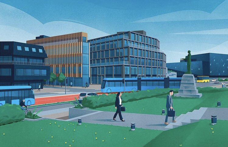 Dáldið fúlt fyrir Sundabrú að Borgarlínan er að fara droppa þéttum pakka í fyrramálið - frumdragaskýrsla  1. áfanga og uppfærð heimasíða. Allir að stilla inn á borgarlinan.is kl. 10:00!