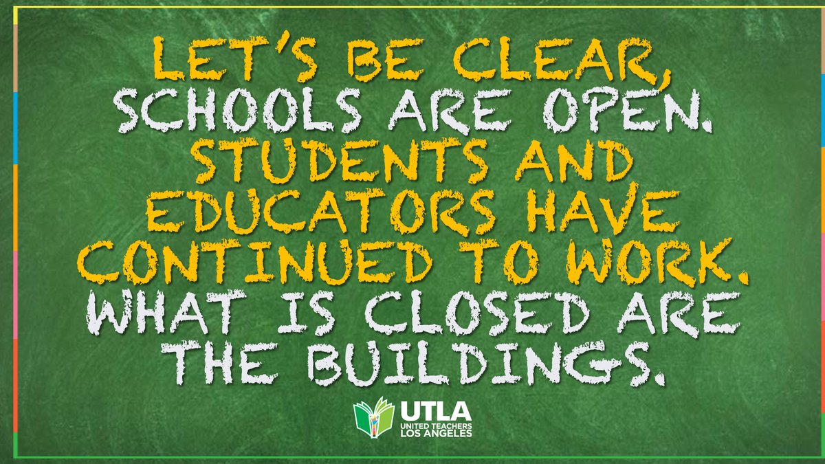 UTLAnow's tweet image. Let’s be clear, Schools are open. Students and educators have continued to work. What is closed are the buildings. 
#WeRiseTogether #UTLAStrong