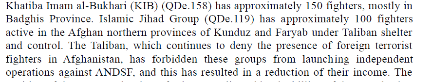 KIB and IJG are in Baghdis, Kunduz and Faryab provinces of Afghanistan.