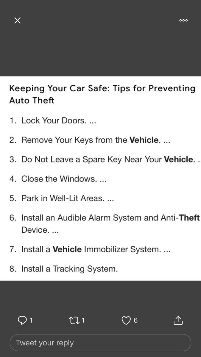 There has been an increase in vehicle thefts recently. Please keep these in mind when it comes to your vehicle.  Warm up thefts are often a target for thieves as well.  <a href="/TPS43Div/">43 Division</a> <a href="/TPSNickNei/">Nick Nei</a> <a href="/TPSRydzik/">Dave Rydzik</a> <a href="/watch_port/">Port Union Neighbourhood Watch</a> <a href="/TPSPRowe/">Paul Rowe</a>