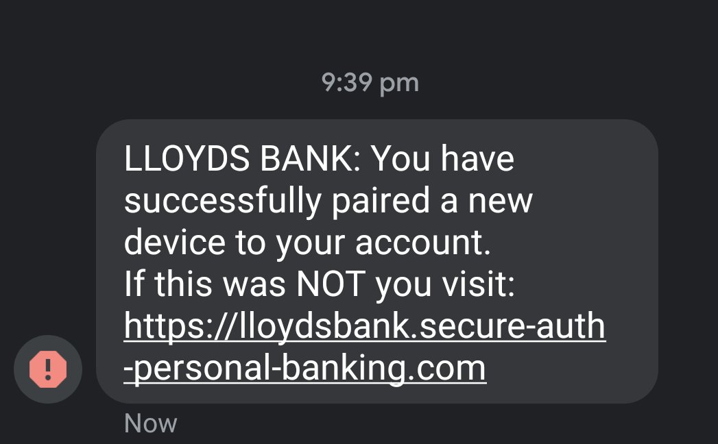 DebiFaygan's tweet photo. @LloydsBank just received this by text, is this something you would send...? 🤔 https://t.co/GrXbFRlISW