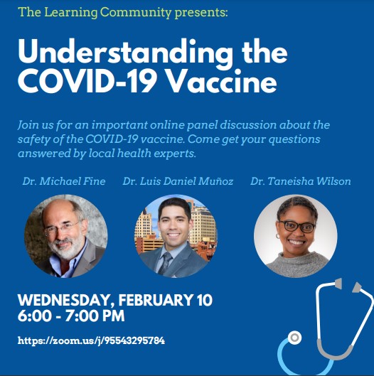 cssteaching's tweet photo. CF Residents, please join us on zoom next week as @learningcommty hosts a panel of medical experts to answer questions about the COVID vaccine.  Spanish translation and clinic registration for CF residents will be available. #CentralFalls https://t.co/QoZh3AgTIa