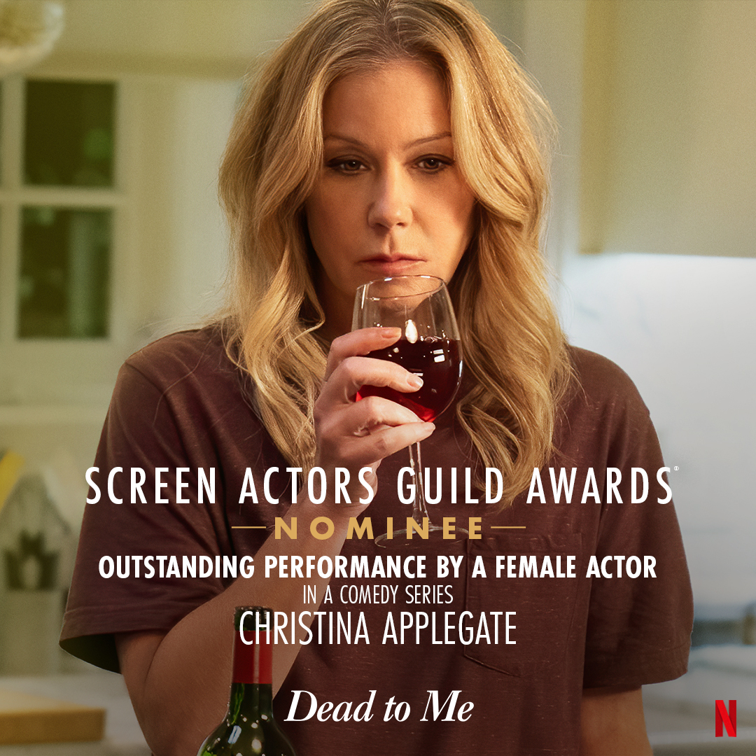 Three @SAGawards nominations?! We'll drink to that! 🍾Congrats @1capplegate, @lindacardellini and the whole #DeadToMe cast & crew! 🥂