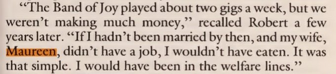 también en las mismas palabras de robert quien afirma que de no haber sido por maureen él no habría comido y lo encontrarían en la línea de asistencia social