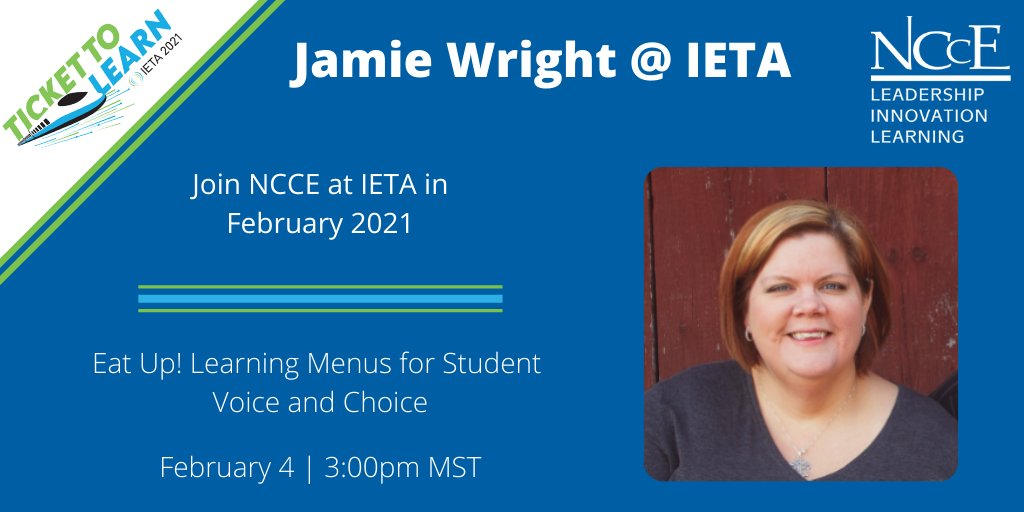 NCCE_EdTech's tweet photo. Coming up at 3pm #IETA2020, join NCCE's @jamiewrightTIC as she shares strategies for learning menus... engagement ahoy!

https://t.co/AAOctYgf9B

#IamNCCE #professionallearning #learningmenus #studentvoice https://t.co/53lLNlDp8D