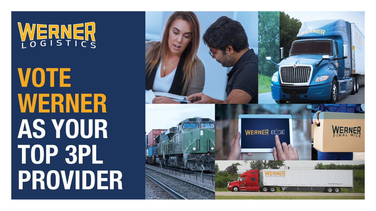 At Werner Logistics, we're committed to providing our customers with exceptional service and comprehensive supply chain solutions. It would be an honor to have your support as a 2021 Top 10 3PL Provider. Cast your vote here: bit.ly/2Flyzvh