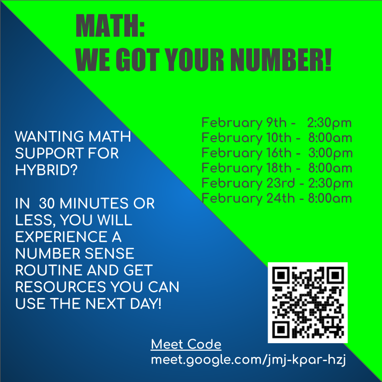 #MathWeGotYourNumber <a href="/ABQschools/">Albuquerque Public Schools</a> <a href="/APS_TLN/">APS_TLN</a> @APSLZ1 @APSLZ4 @APSLZ3 @APSLZ2 Mark your calendars! K-5 Number Sense Routines &amp; Make and Take.  See you there!