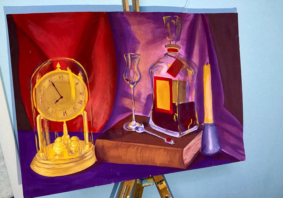 art_ptah's tweet image. An old still life i posted on insta a while ago. Used only 3 colours- can you guess which ;P 
#Instagram #aesthetic #Colors #art #ArtistOnTwitter #gouachepainting #painting #stilllife #drawing #draw #painter #like4likes #follo4folloback #smallartist #colorgram #ClockIsTicking