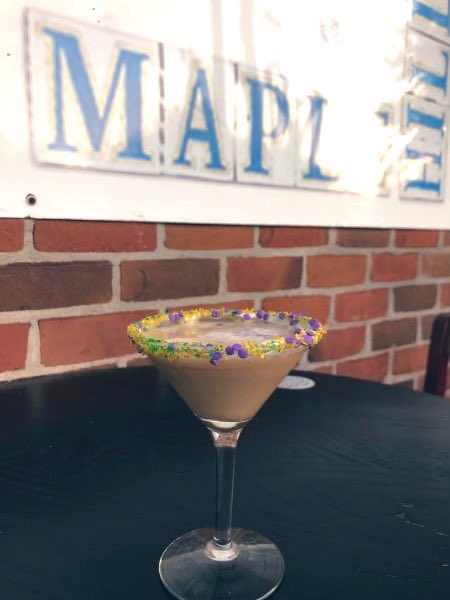 RUN don’t walk to try our new King Cake Alexandra! You won’t be disappointed! #brunostavern #mardigras #seasonaldrinks #onetimeinnola #nolaopen #neworleans #kingcake