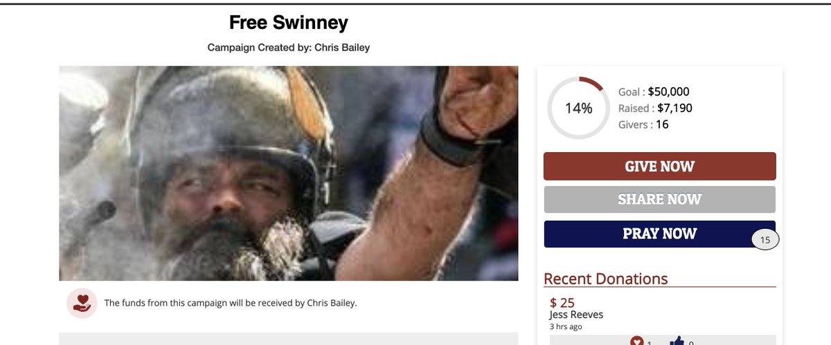  @stripe is helping people donate to four separate fundraisers for violent proud boy alan swinney
