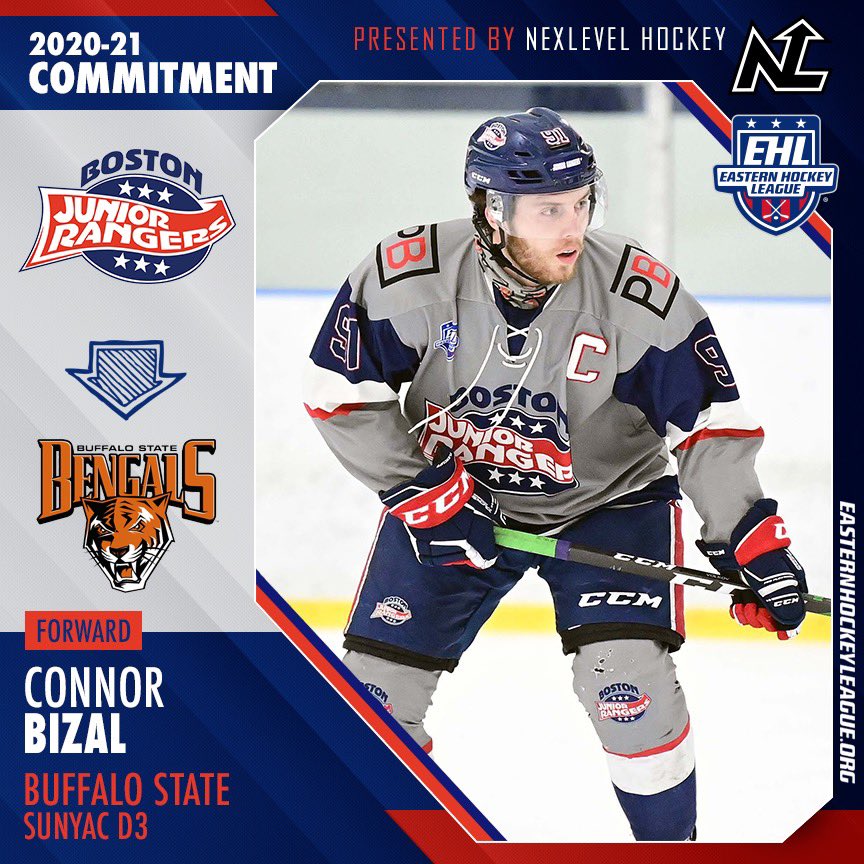 🚨 Committed 🚨 

We are proud to announce that our <a href="/EHL_Hockey/">Eastern Hockey League</a> “C” <a href="/con_biz/">Connor Bizal</a> has committed to get his degree and continue his hockey career at <a href="/Bengal_Hockey/">Buffalo State Men's Hockey</a> ! The solid 2 way forward will bring talent, character, and determination to the Bengals.  #anotherone #LetsGo