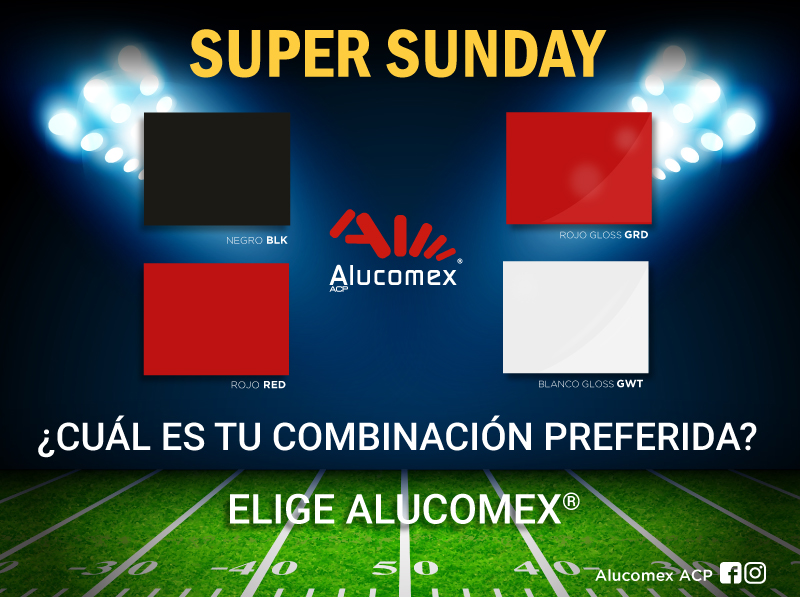 Alucomexacp's tweet photo. ¡Este #SuperSunday disfrútalo con #Alucomex y déjanos en los comentarios cuál es tu combinación preferida para ganar! 👷♂️🏈
Recuerda que si necesitas realizar algún pedido o cotización, nos puedes mandar un correo a marketing@alucomex.com
#paneldealuminio #fachadas #construcción https://t.co/mYmPUDeq6e