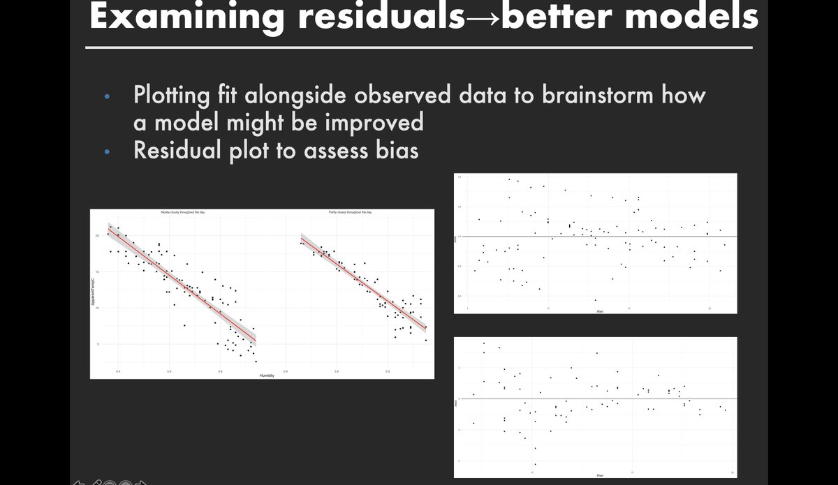 The typical EDA-then-CDA view also treats CDA as an end in the pipeline, but sometimes, such as in looking at plots of a model fit, it's better thought of as a "new beginning", eg useful for brainstorming a revised model that will fit the data better. 6/