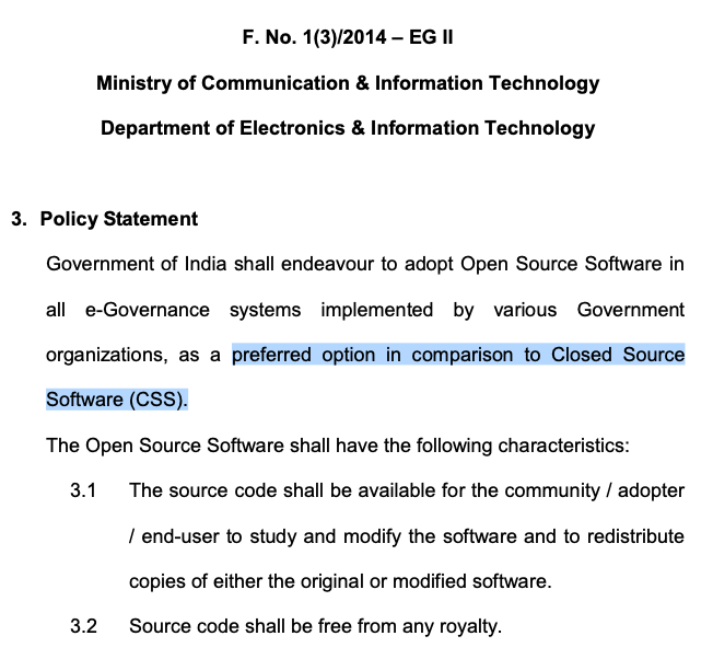 CRYPTO APIS > CORPORATE APISIndia already encourages the use of open source over proprietary code when available.It should prefer crypto APIs over corporate APIs for the same reason, because blockchains aren't just open source: they're also open state & open execution.