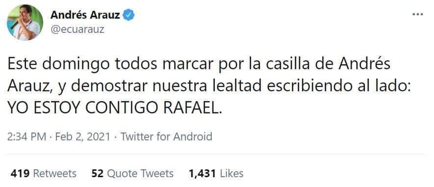 Sr_Granda's tweet image. Tienes que escribir en la papeleta &quot;YO ESTOY CONTIGO RAFAEL&quot; para que seas acreedor de los $1000 de una.

RT para que le llegue a todos los que van a votar por Arauz.