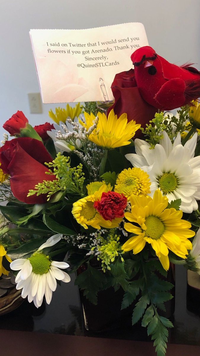 Cardinals's tweet image. He got them.