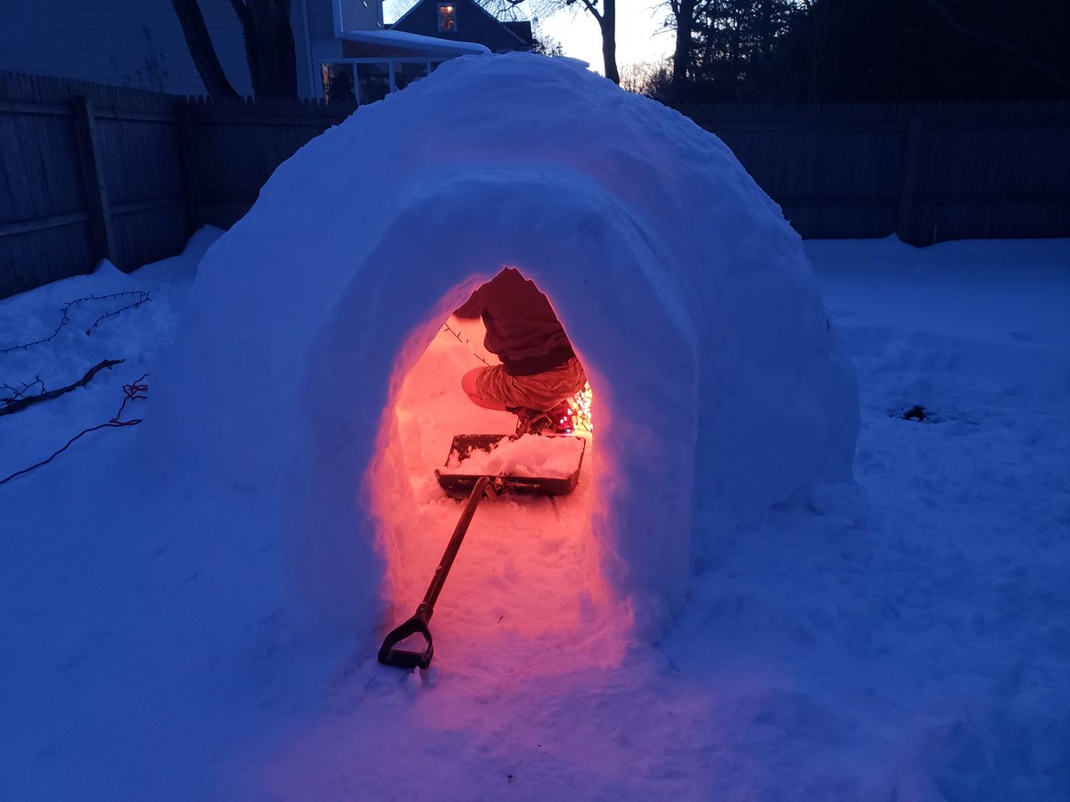 Party lights going up!!!Party in the Igloo tonight!!!