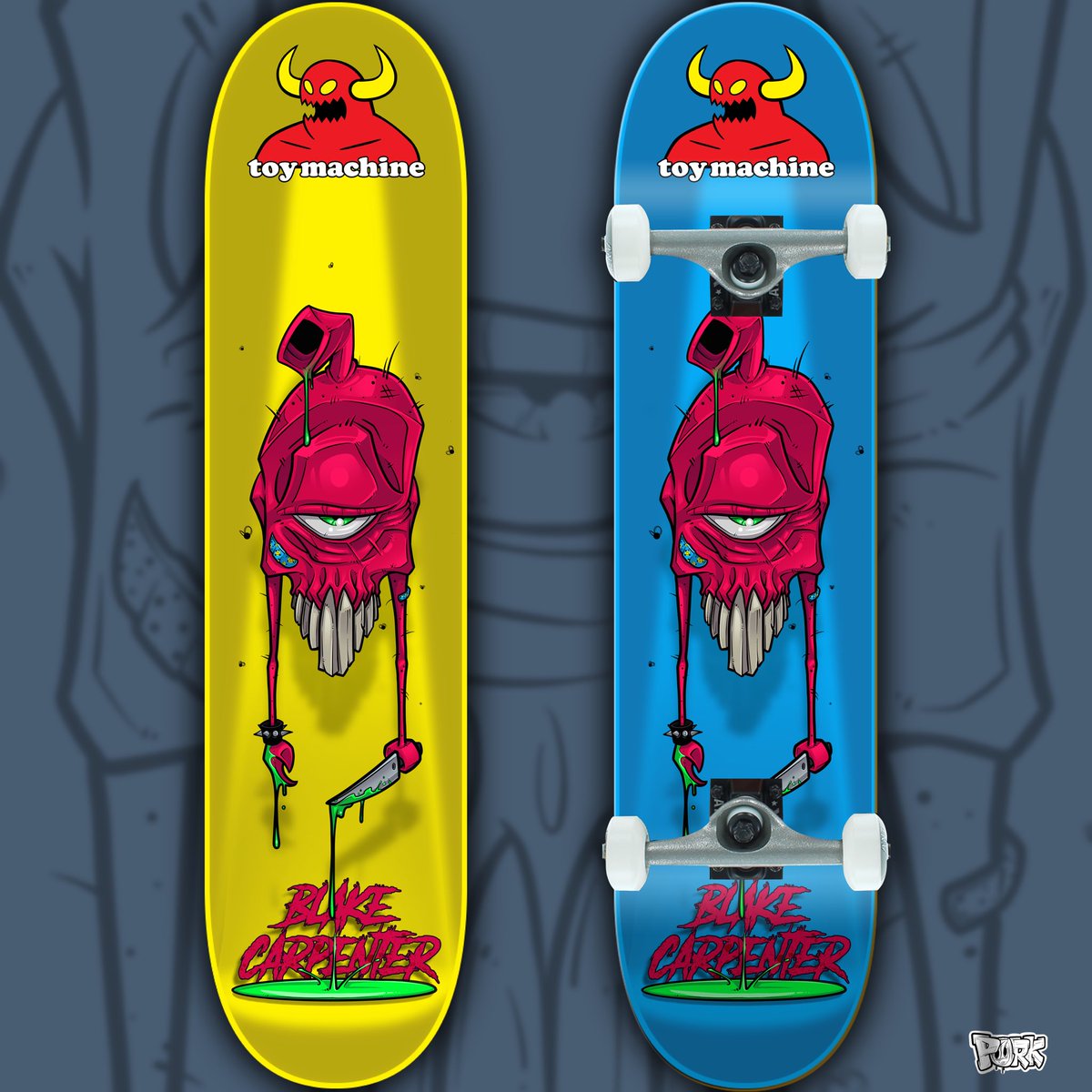 PorkDoodles's tweet photo. Blake Carpenter mock up @toymachine https://t.co/Mu9Gsx2bRv