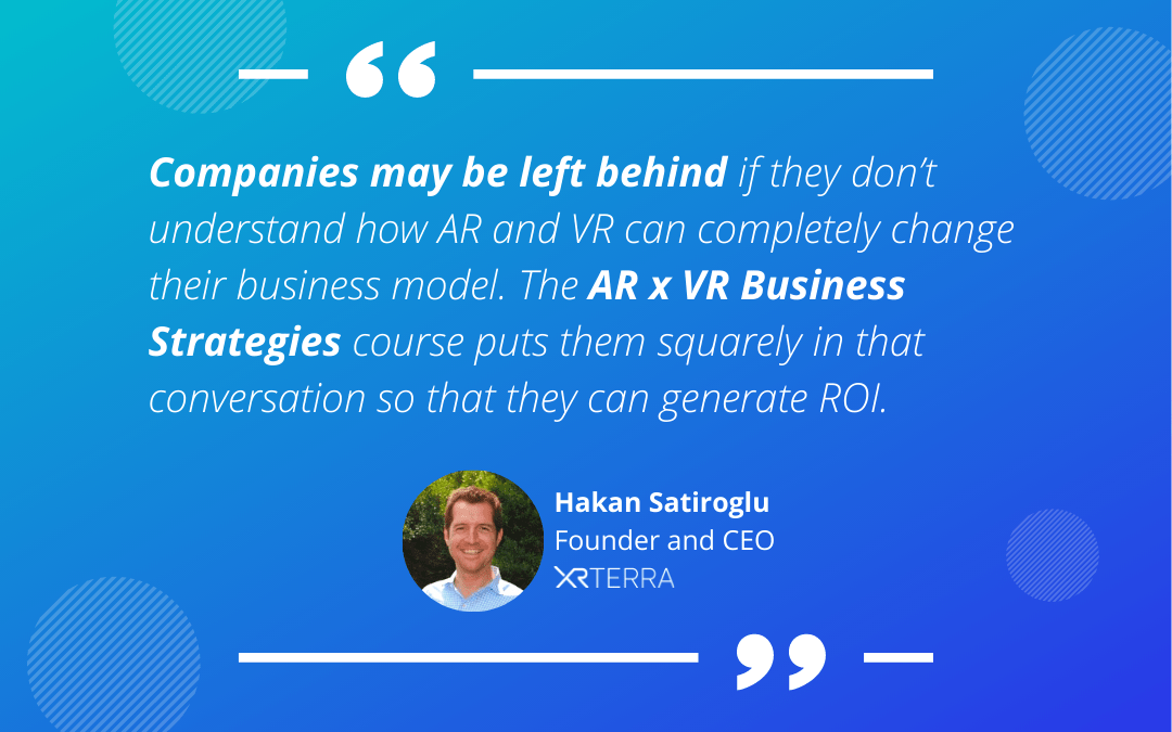 Founder Hakan Satiroglu (<a href="/HakanBoston/">Hakan Satiroglu</a>) talks about the launch of our "AR x VR Strategies for Business Leaders" course led by instructor Patrick Dunfey (<a href="/patdunfey/">Patrick Dunfey</a>), a leader in emerging technologies.  The first class starts on February 22, 2021.   bit.ly/2LifFMN