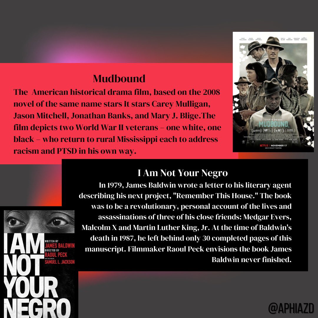 msualphas's tweet image. As we continue our celebration of Black History Month, we would like to share some of our top choices of black cinema on Netflix! Please comment on other suggestions we should add to our watch list! 🎬