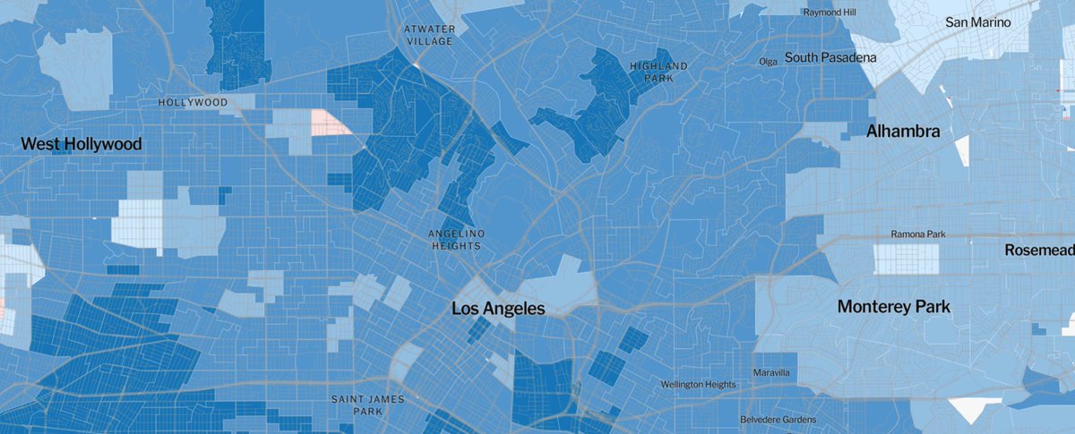 1. For the 2nd election in a row, Trump won a precinct in LA with some infamous residents.See that small chunk of red in a sea of blue? Trump won that precinct by 10 points. Over half the registered voters in this precinct list Scientology owned buildings as their address.