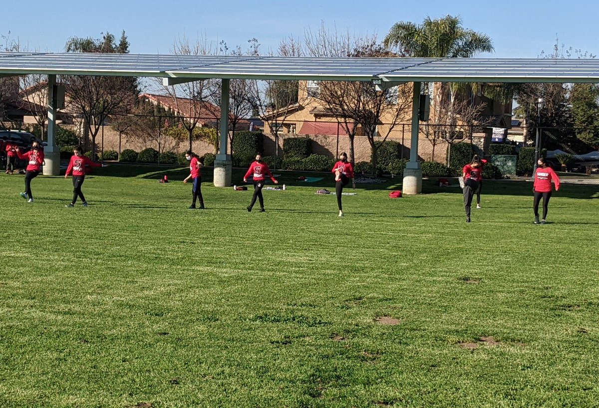 Sanger girls preparing for our dual XC meet with Clovis North! First athletic event since early March! Should be fun! <a href="/CifCentral/">CIF Central Section</a>