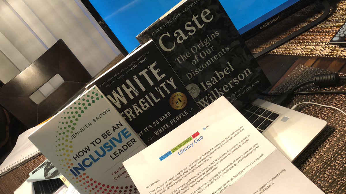 I have just received my books for the Literary Club and look forward to great discussions.  I am excited and look forward to growth.  #ListenUnderstandAct #TU_SHIELD #LifeAtATT