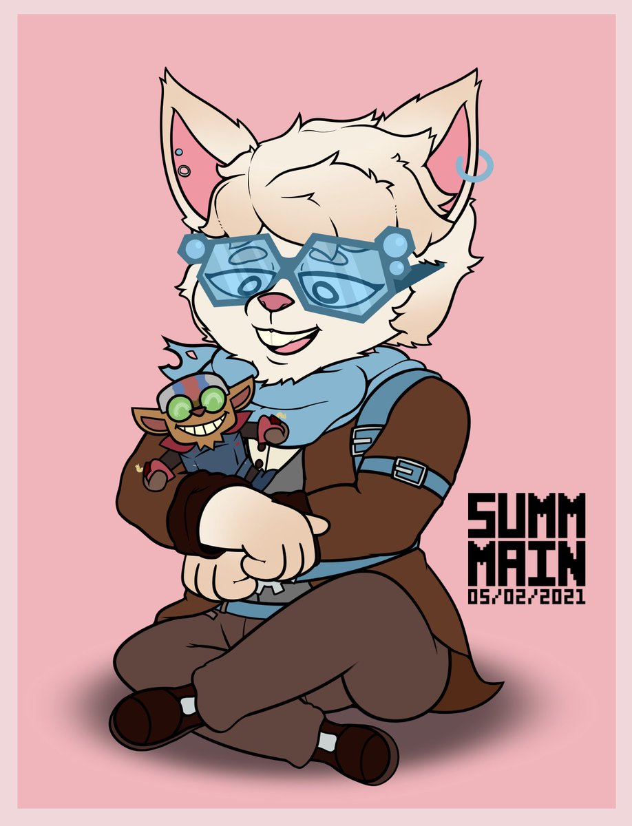 SummMain's tweet image. Got requested to do an art trade with @TAKI_TAKOYAKIS (NSFW ACC)
So here's his Bunny sona all yordle-ified!