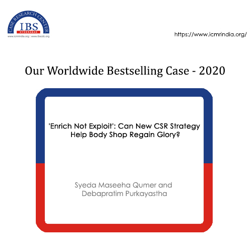 #WorldCaseTeachingDay #BestsellingCases2020

#PyramidofCSR #EvolutionofCSR #StrategicCSR 
#CSRandSustainability #Societalmarketing 
#Competitiveadvantage  #BusinessEthics 
#Corporatesustainability 

icmrindia.org/casestudies/ca…