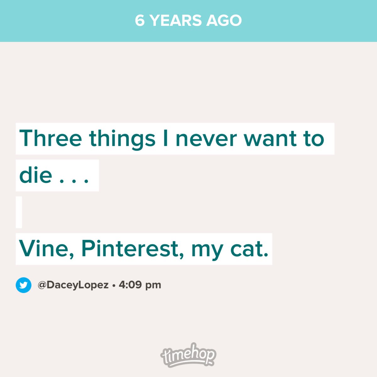 DaceyLopez's tweet image. Omg the only thing I got left is Pinterest and I never use it, might as well be dead too.