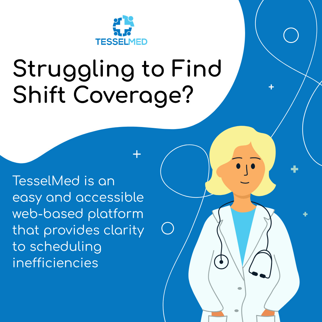 TesselMed's tweet photo. If your healthcare organization struggles to find shift coverage, TesselMed is the solution for you! Register today at https://t.co/WXegqt32KC #tesselmed #healthcare #schedulingsoftware #coverage https://t.co/XTkUi9HYpe