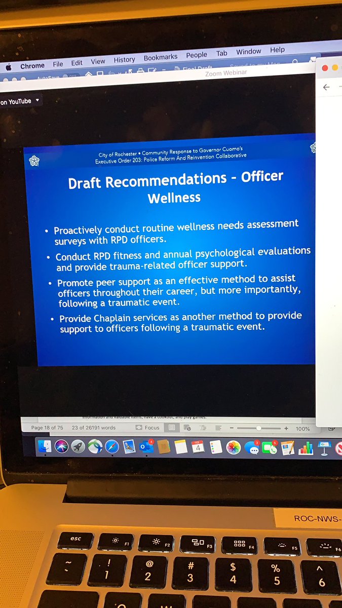 Improve officer wellness through assessment surveys, annual psychological evaluations and promotion of peer support.